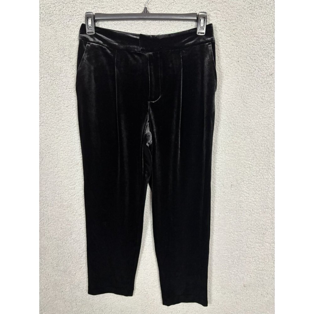 I.N.C. Black Velvet Ankle Pants Petite Regular High Rise  Size 8P New With Tag's